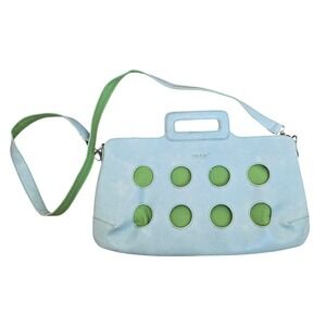 Matt & Nat Crossbody Bag Satchel Vegan Leather Green Mod Retro Vintage Cutout